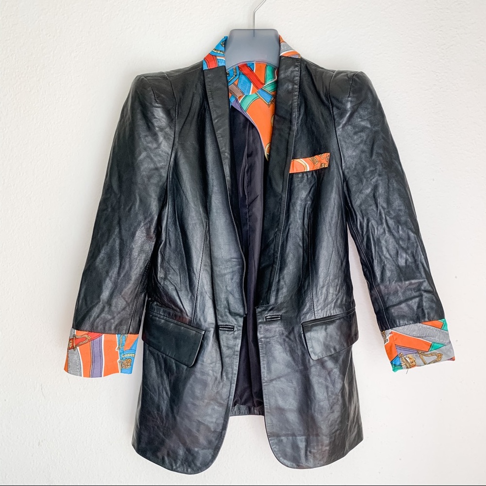 NWT 100% Leather jacket Black